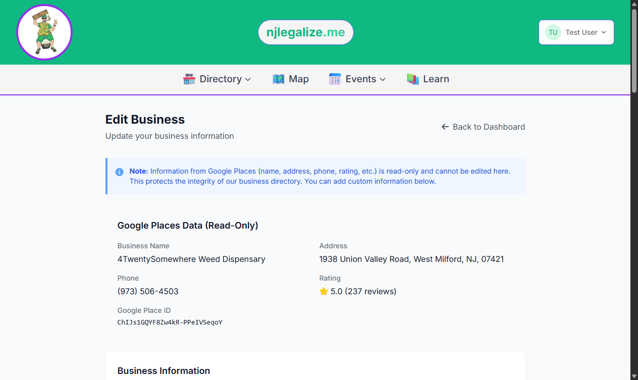 How to Update Your Business Profile on njlegalize.me