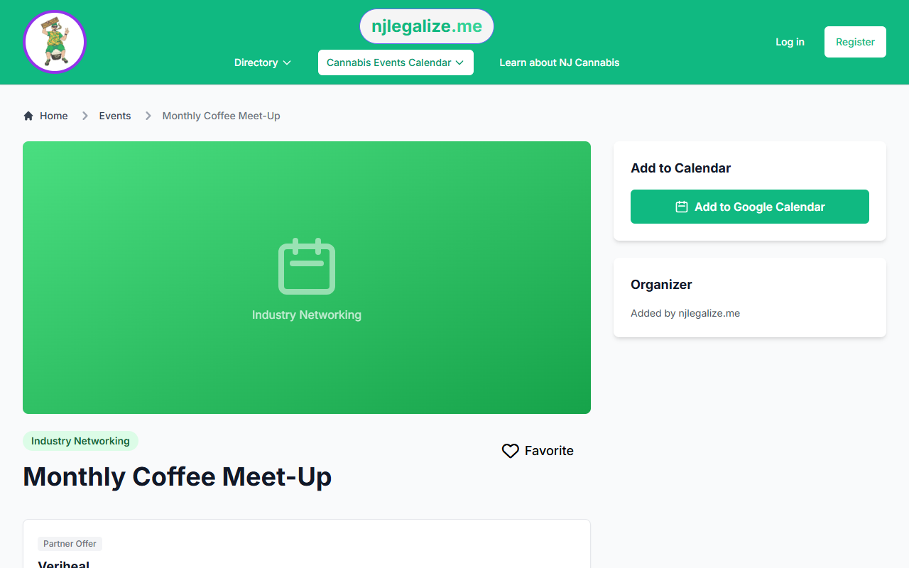 An event detail page on njlegalize.me