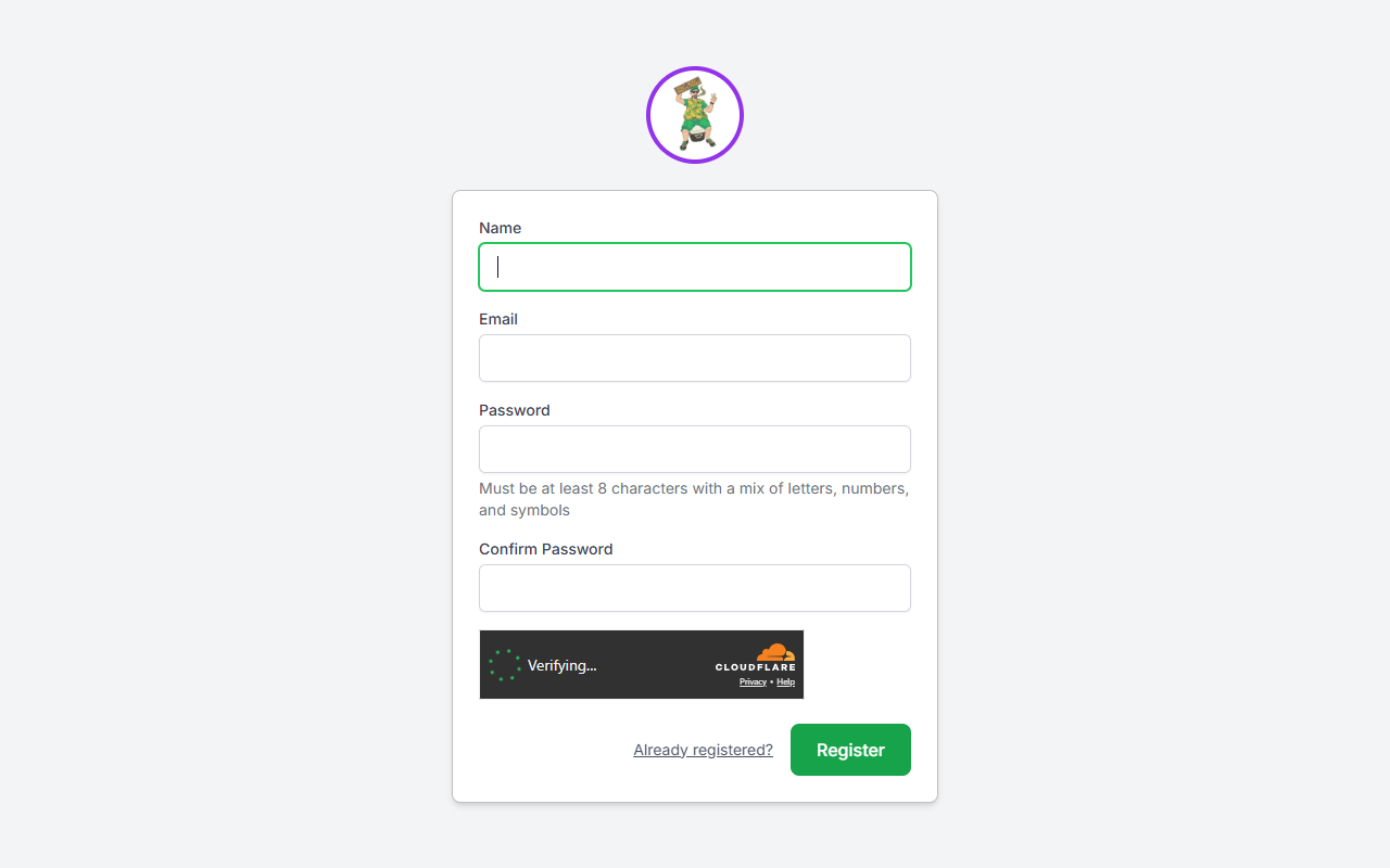 The njlegalize.me registration form