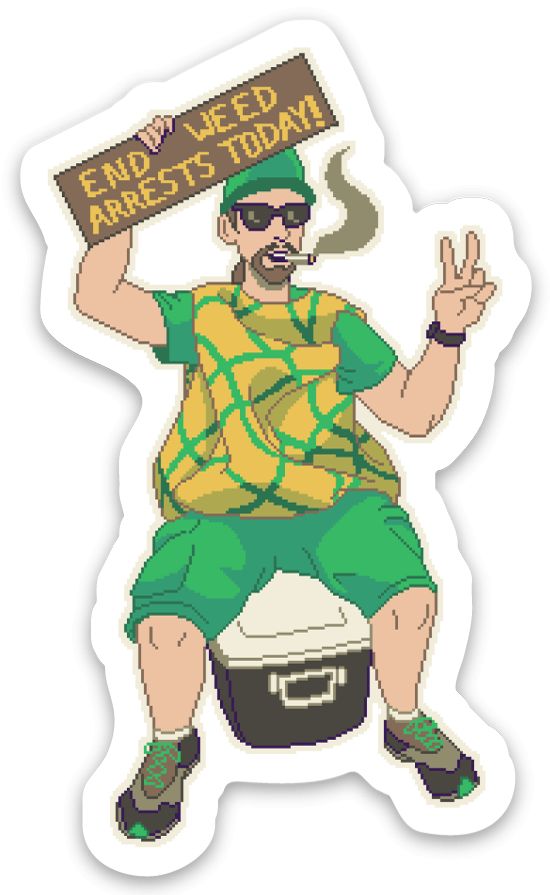 Pixel Art Pineapple Guy Small