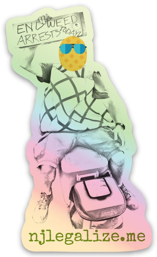 Holographic Pineapple Guy Small